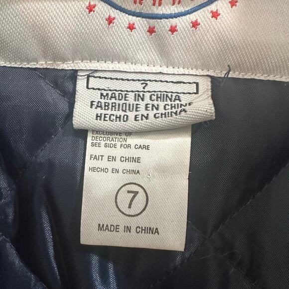 Red Sox Zip Up Heavy Letterman Varsity Coat, EUC, Sz 7 (7C) - Picture 9 of 10